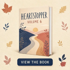 Heartstopper Volume 6 book graphic, view on Amazon.