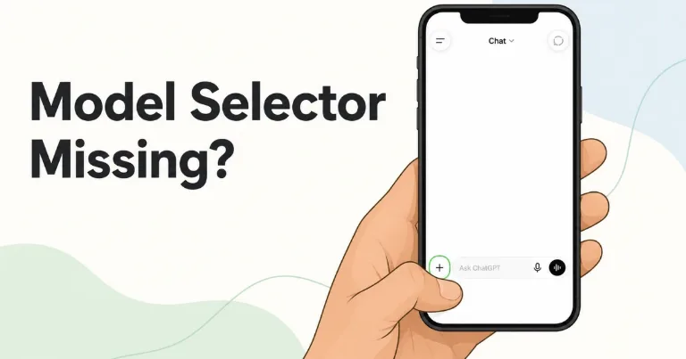 ChatGPT model selector missing on mobile.