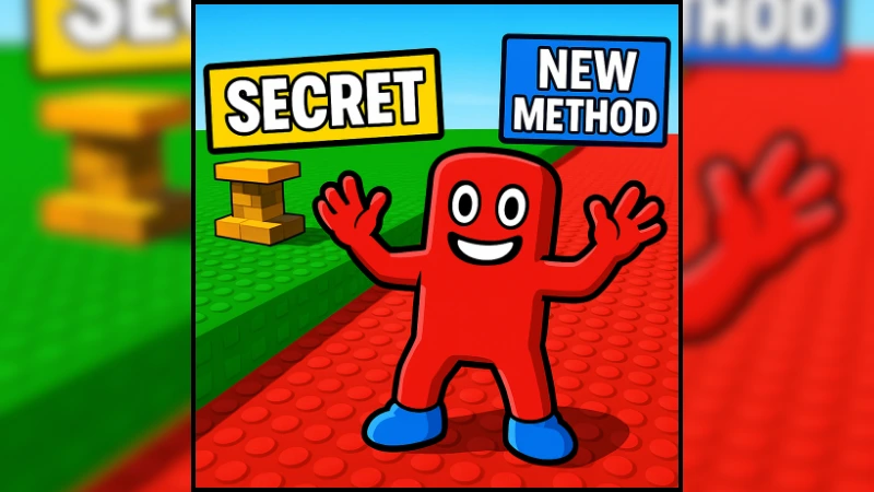 Example faceless YouTube thumbnail layout with a red cartoon mascot and bold text SECRET and NEW METHOD to grab clicks fast on mobile