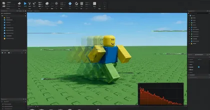 Roblox Studio running at low FPS on an empty Baseplate.