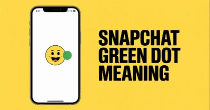 iphone screen on yellow background showing snapchat green dot meaning