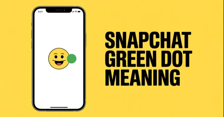 iphone screen on yellow background showing snapchat green dot meaning