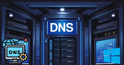 Windows DNS server illustration for clearing DNS cache tutorial