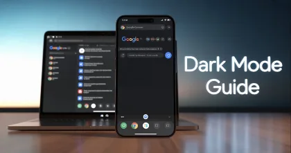 Chrome dark mode on laptop and phone