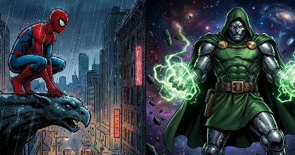 Spider-Man and Doctor Doom artwork