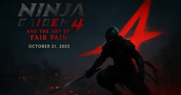 Ninja Gaiden 4 poster with ninja silhouette and red slash