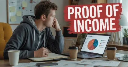 Online Income Is Cool Until You Have to Prove It Exists Man in hoodie reviewing income analytics dashboard on laptop