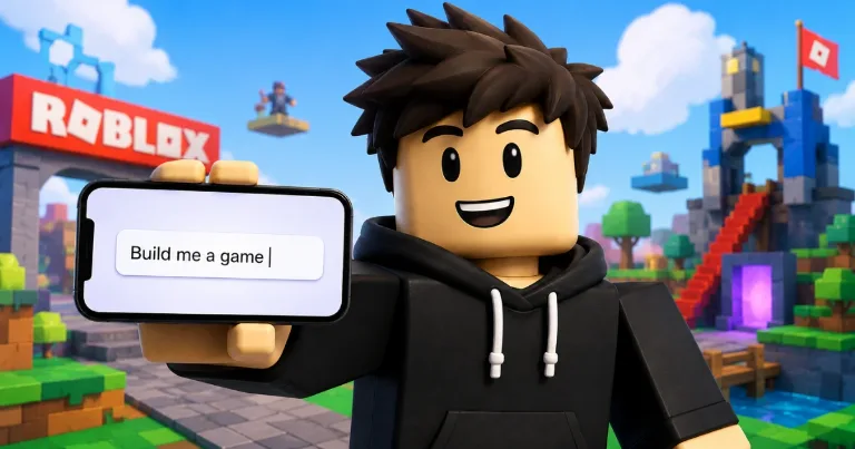 Roblox Build uses AI prompts to make game creation easier for new creators.