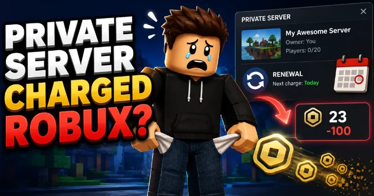 Roblox private server charged Robux because of a monthly renewal.