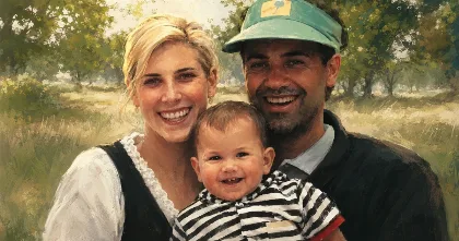 Rachel Nickell with André and Alex Hanscombe